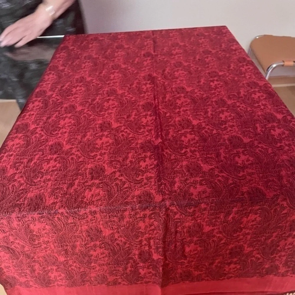 Red and gold shawl